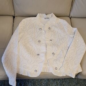 White Sequin Blazer